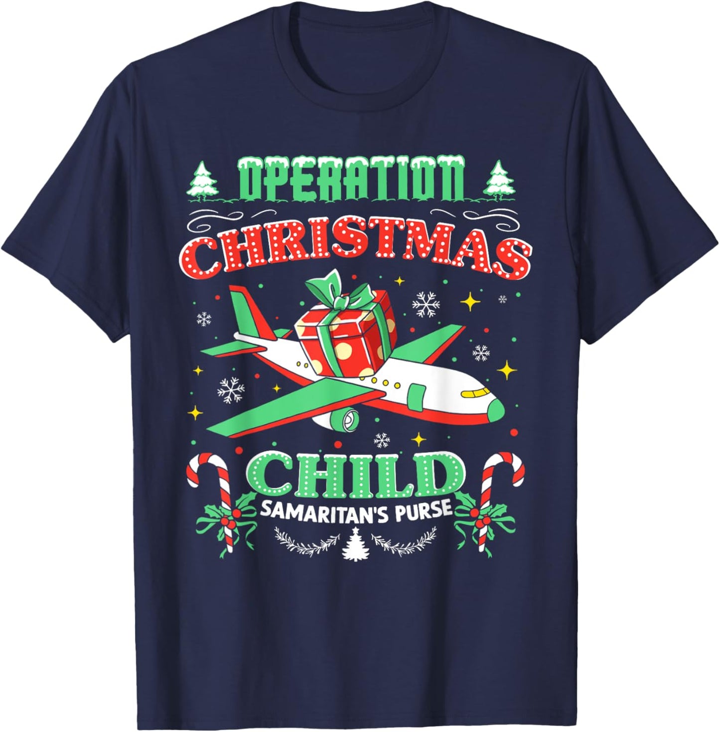 Operation Christmas Child Funny Family Matching Xmas T-Shirt - T-Shirt | Navy