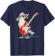 Funny Seagull with Beach Hat and electric Guitar T-Shirt - T-Shirt | Navy