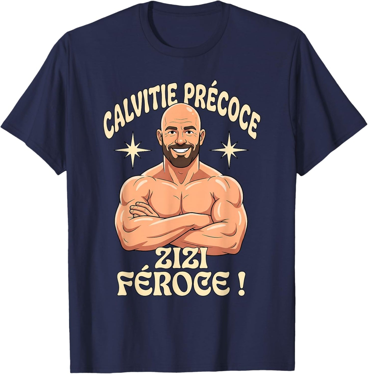 Calvitie Précoce Zizi Féroce Calvitie Humour T-Shirt - T-Shirt | Navy
