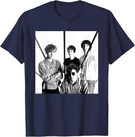 REM New York Band Photo by George DuBose T-Shirt - T-Shirt | Navy
