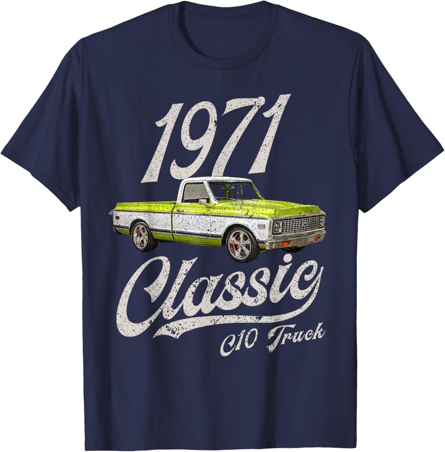 1971 71 c10 Truck T-Shirt - T-Shirt | Navy