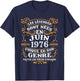 Vintage Cadeau d'anniversaire 50 Ans Nés en Juin 1976 T-Shirt - T-Shirt | Navy