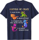 4 Level Of Crazy 1 Talks To Self 2 Argues With Self - Dragon T-Shirt - T-Shirt | Navy