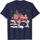 Chihuahua Dog Riding Red Truck Ugly Sweater Merry Christmas T-Shirt - T-Shirt | Navy
