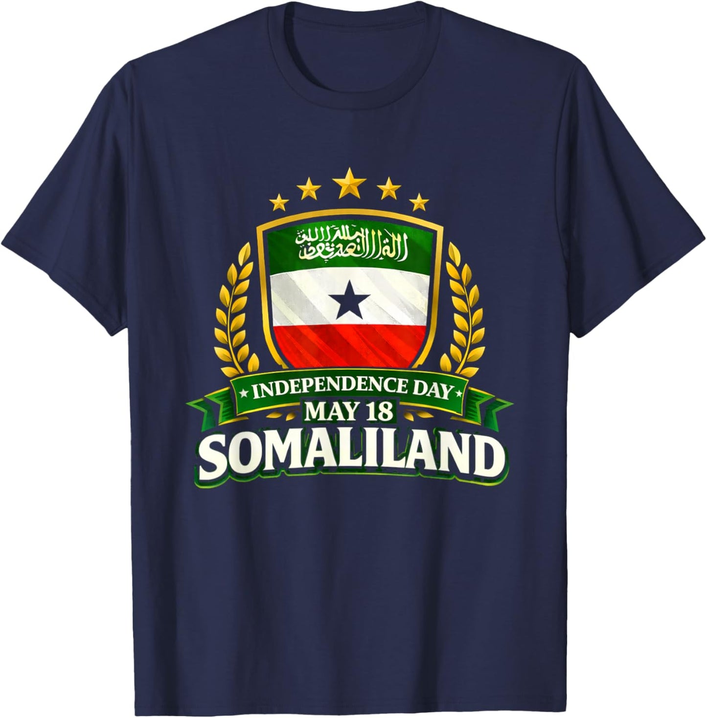 Somaliland Independence Day May 18 Flag Design T-Shirt - T-Shirt | Navy