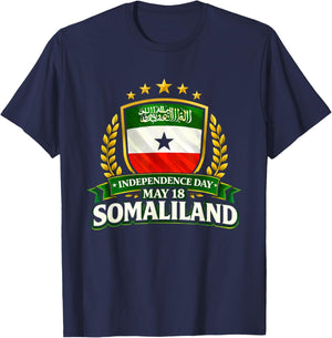 Somaliland Independence Day May 18 Flag Design T-Shirt - T-Shirt | Navy