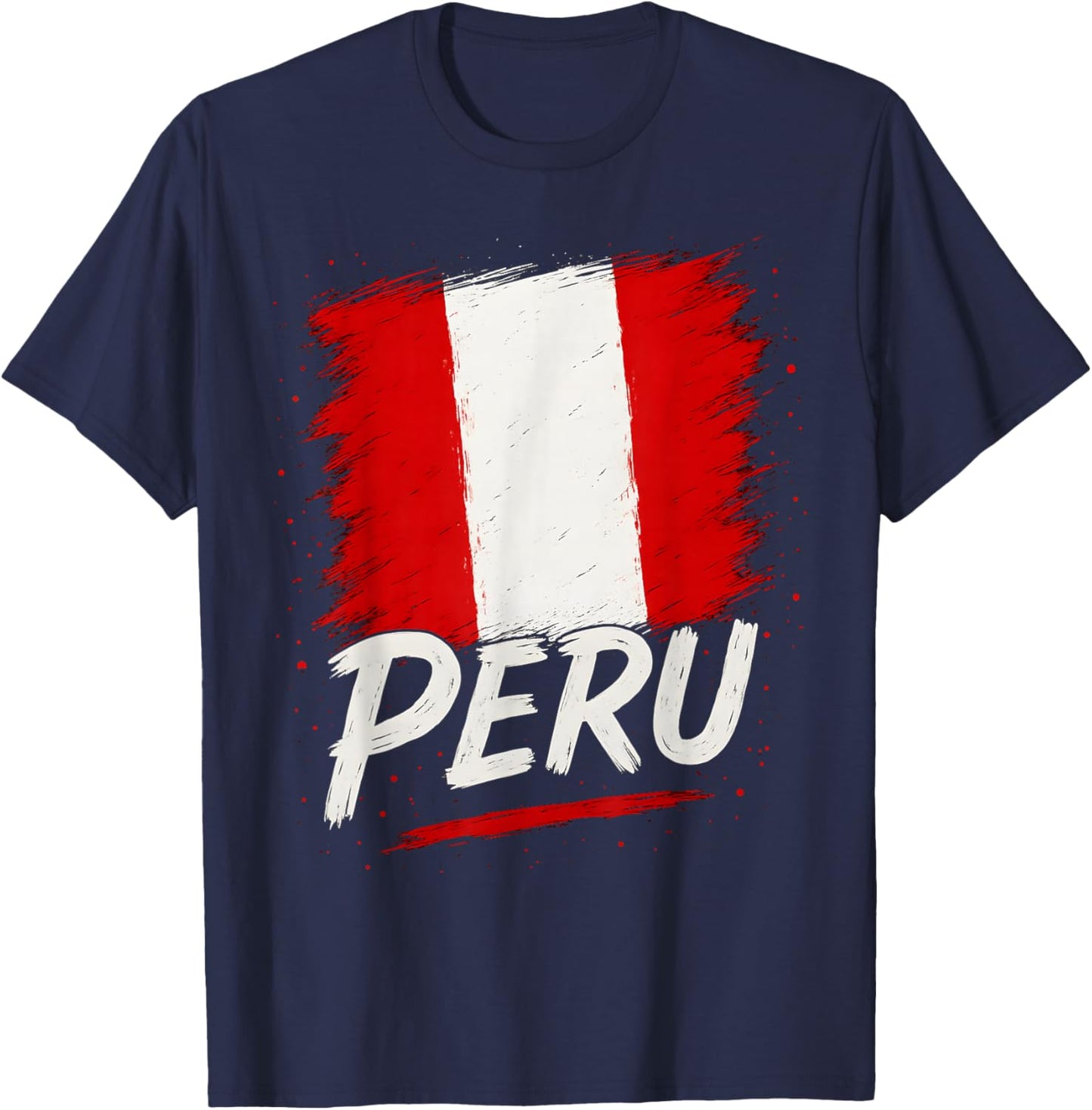Peru Peruvian Flag T-Shirt - T-Shirt | Navy