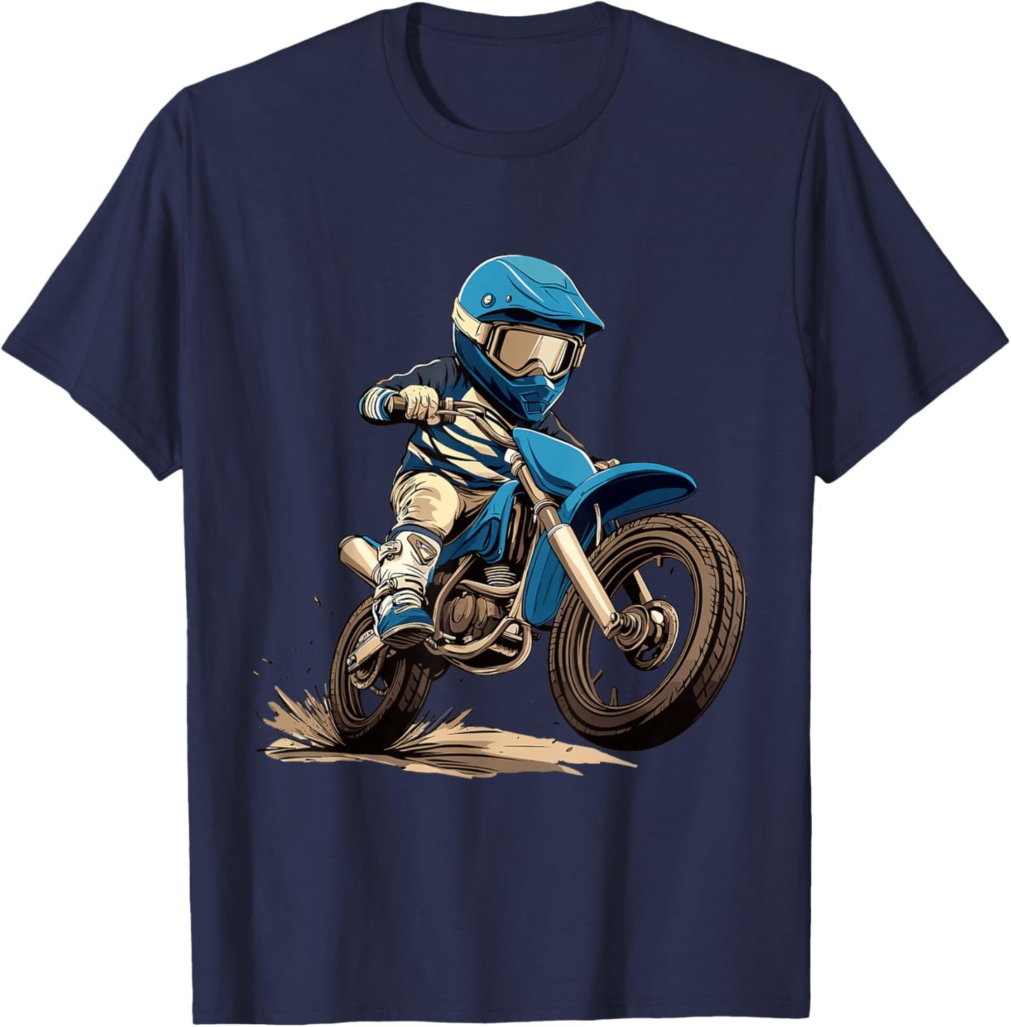 Kids Dirt Bike T-Shirt - T-Shirt | Navy