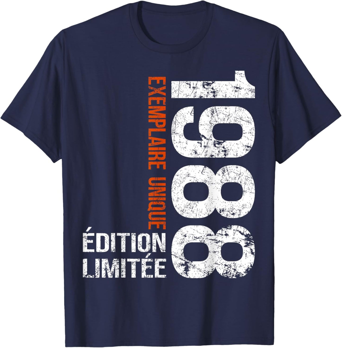 Vintage 1988 Gift 38 Years Man Birthday Humour T-Shirt - T-Shirt | Navy