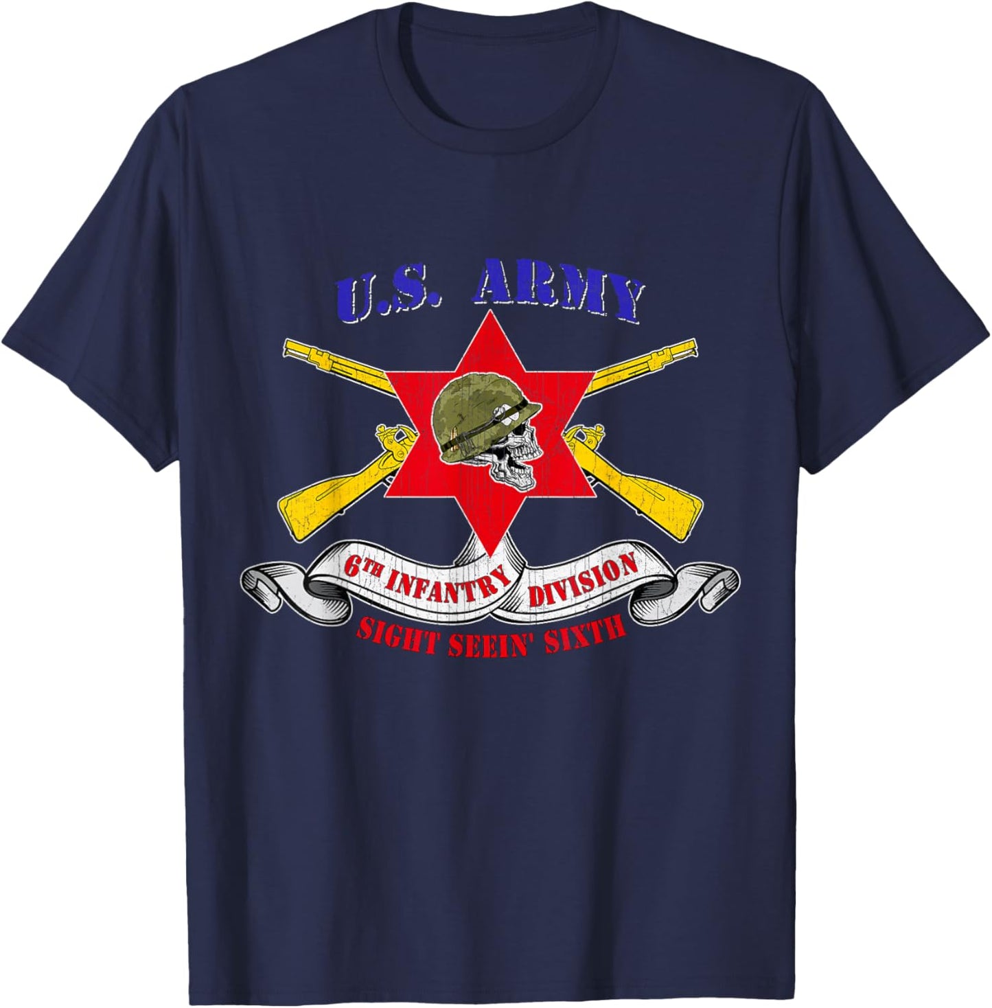 6th Infantry Division 6th ID Veteran Gifts Sixth Division T-Shirt - T-Shirt | Navy