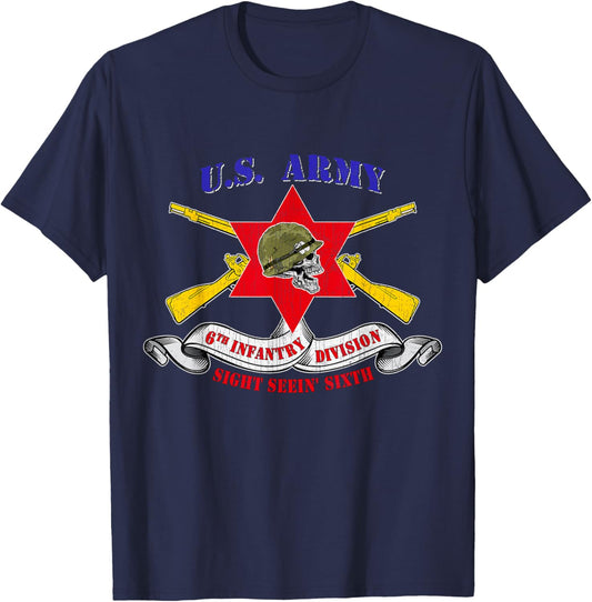 6th Infantry Division 6th ID Veteran Gifts Sixth Division T-Shirt - T-Shirt | Navy