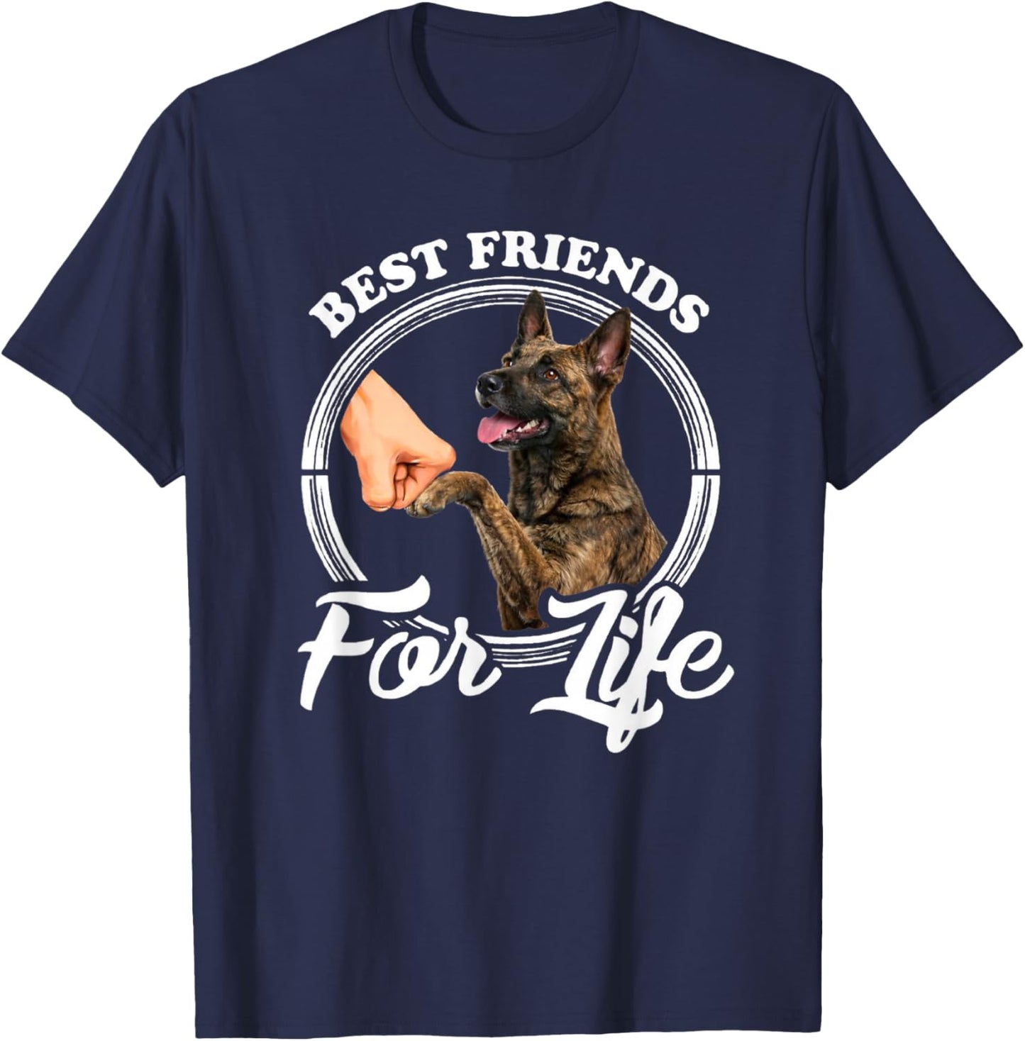 Motif Chien de Berger hollandais Amusant Best Friends T-Shirt - T-Shirt | Navy