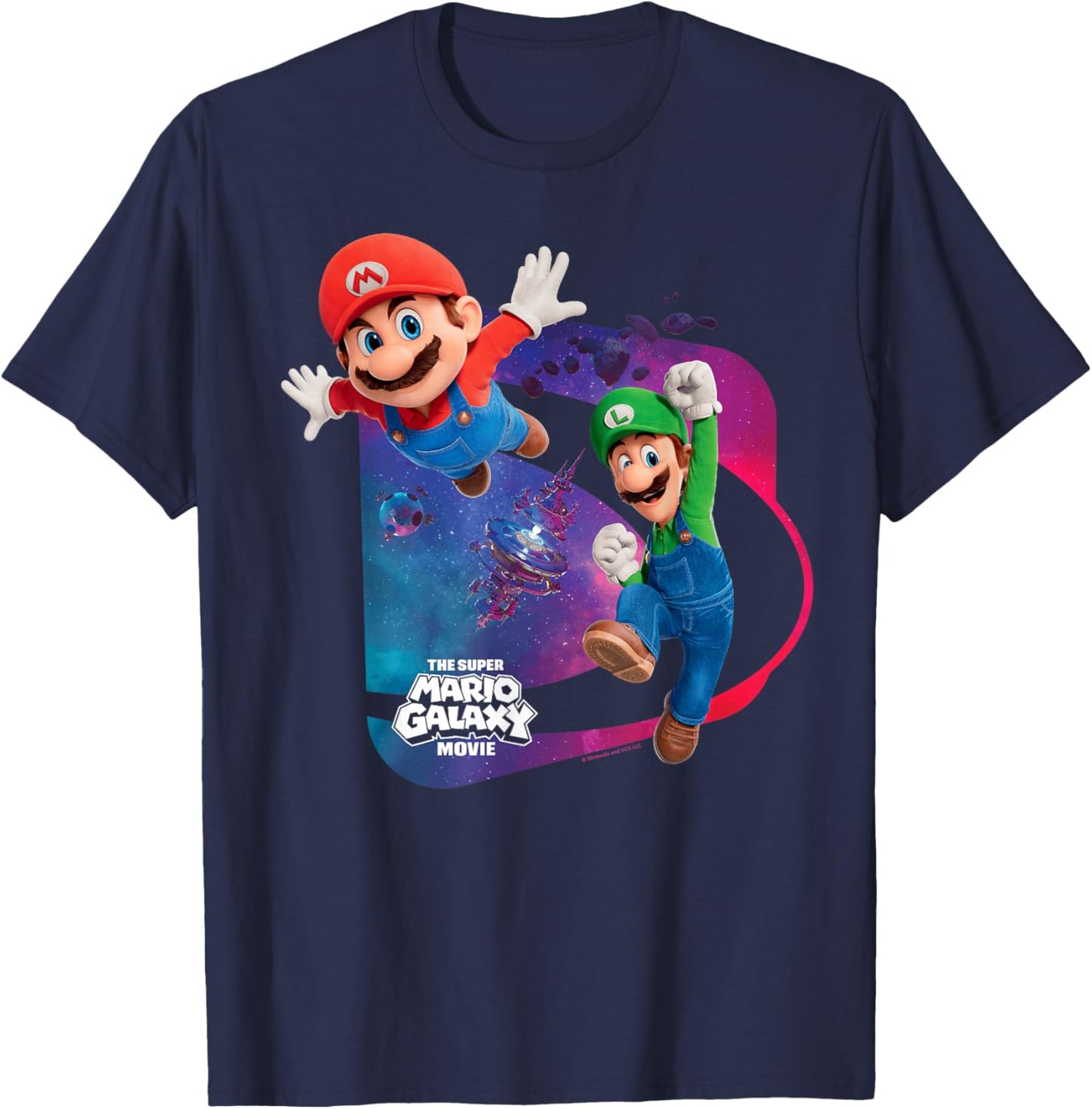The Super Mario Galaxy Movie Mario & Luigi Adventure T-Shirt - T-Shirt | Navy