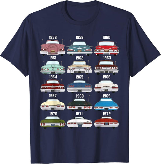 1958 59 60 61 62 63 64 65 66 67 68 69 70 71 72 Impala Ss T-Shirt - T-Shirt | Navy