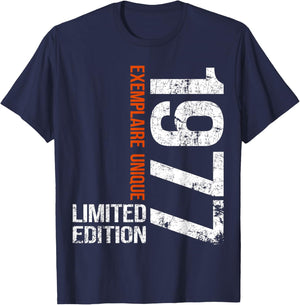 48th Anniversary 1977 Vintage 48 Years Old Men Vintage 1977 T-Shirt - T-Shirt | Navy