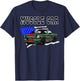 Vintage American Muscle Car Classic Car American Flag T-Shirt - T-Shirt | Navy