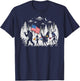 Funny Bigfoot Alien Patriotic 4th of July UFO Forest T-Shirt - T-Shirt | Navy