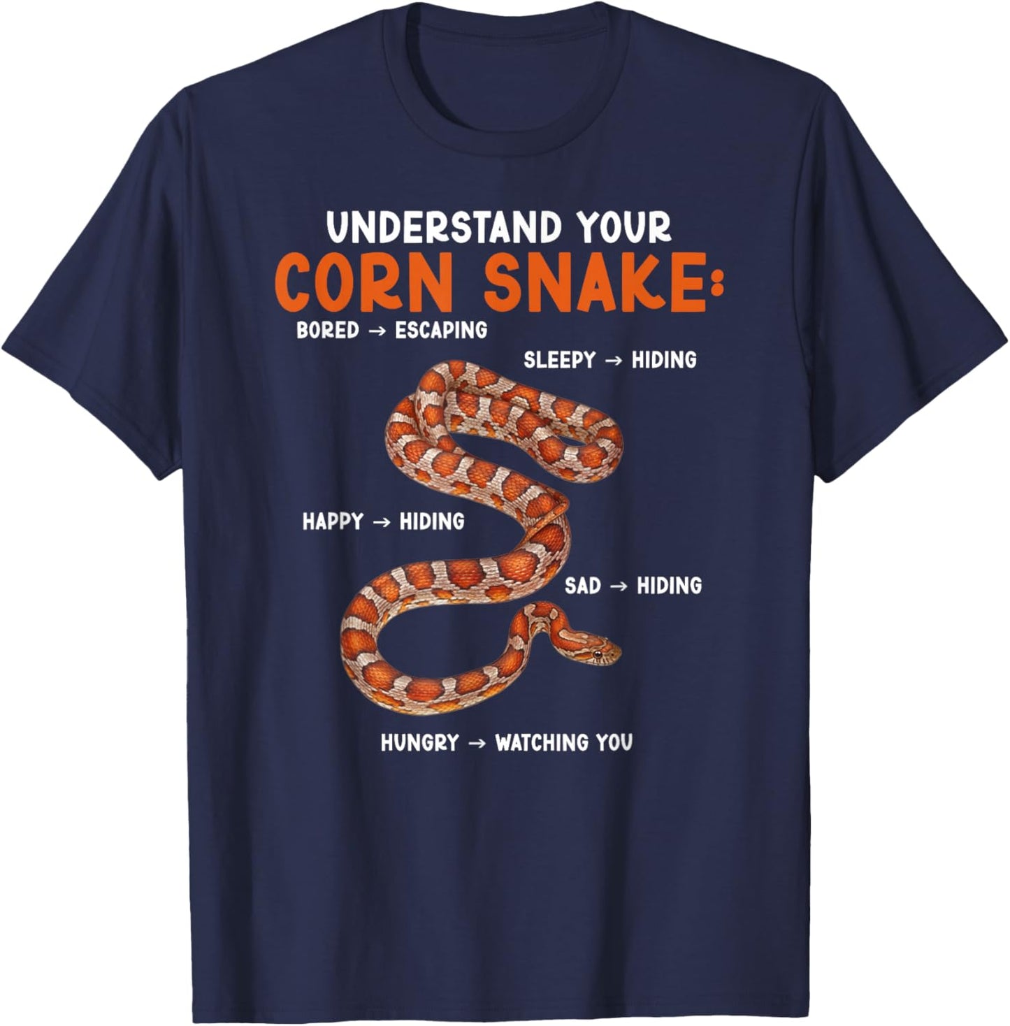 Understand Your Corn Snake Owner Corn Snake Lover T-Shirt - T-Shirt | Navy
