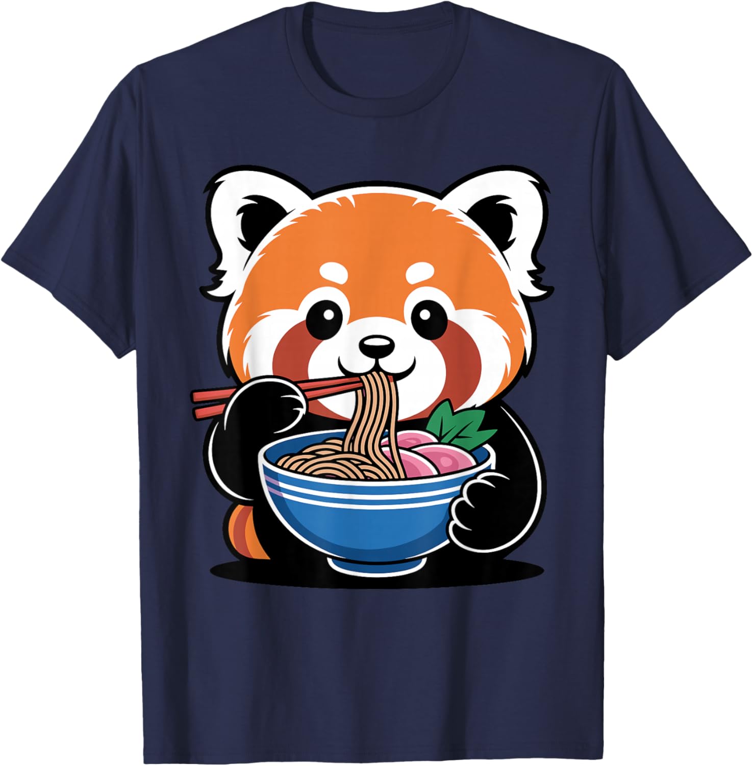 Cute Red Panda Design Women Kids Red Panda Lovers T-Shirt - T-Shirt | Navy