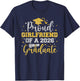 Proud Girlfriend of A 2026 Graduate Senior Family Graduation T-Shirt - T-Shirt | Navy