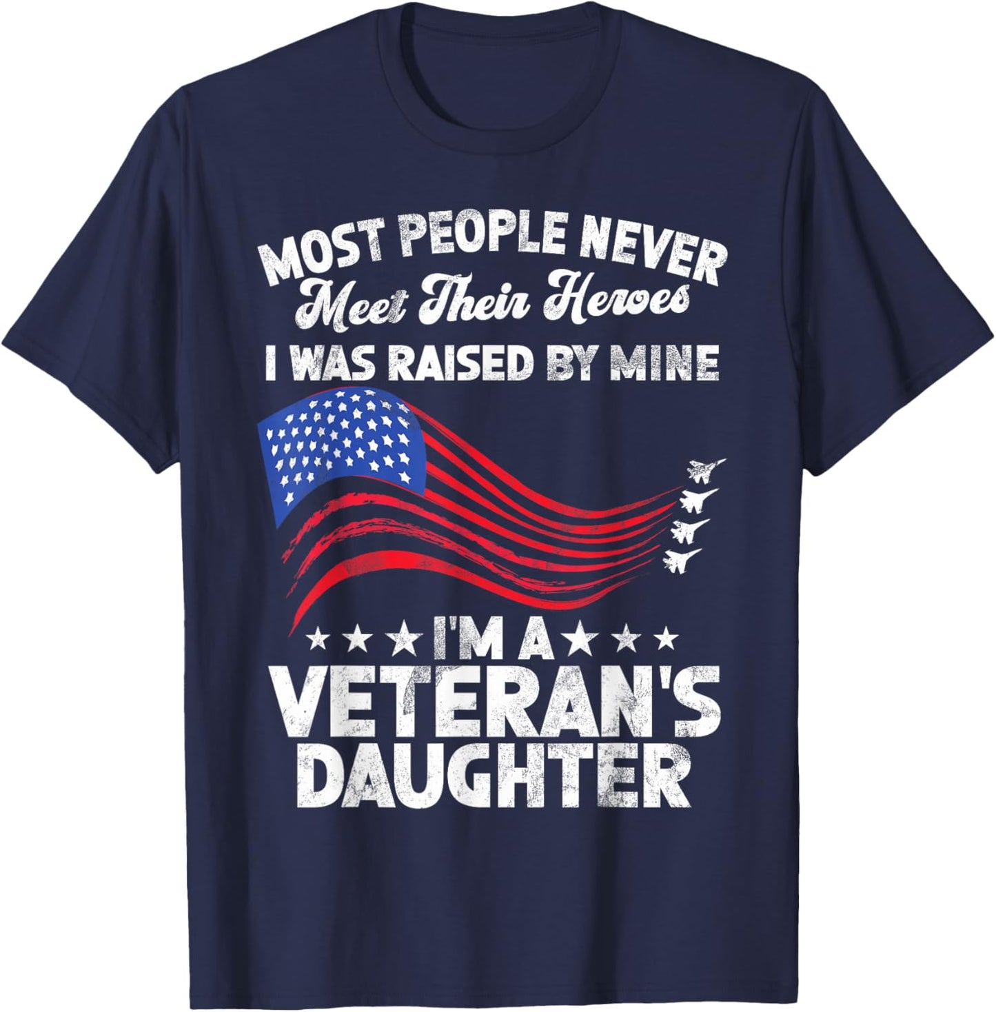 Airforce Veteran Daughter Memorial Day Granddaughter T-Shirt - T-Shirt | Navy