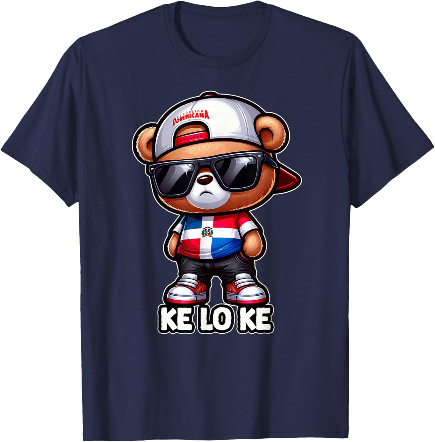 DIMELO KE LO KE Dominican Republic Flag Republica Dominicana T-Shirt - T-Shirt | Navy