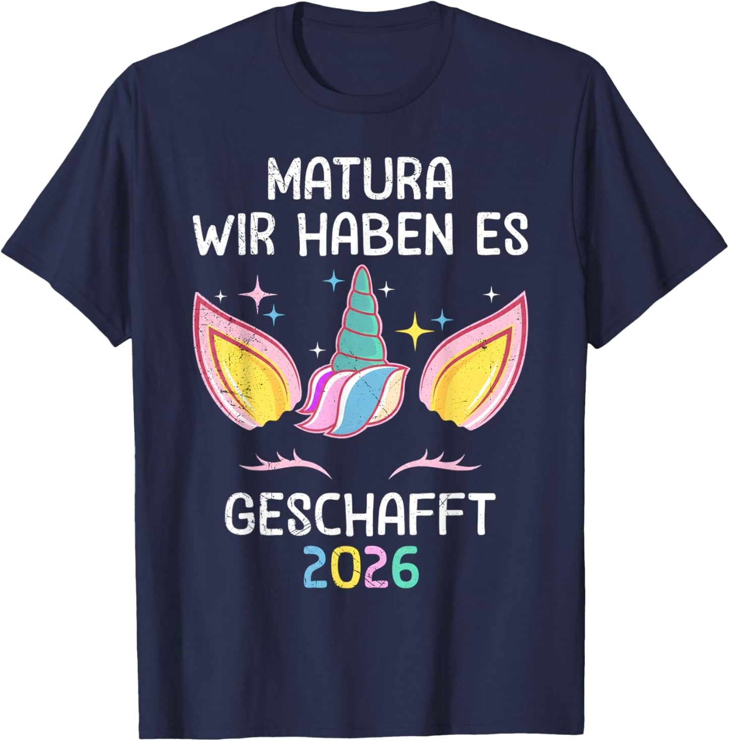 MATURA GESCHAFFT 2026 Maturantin Lustiges Mädchen T-Shirt - T-Shirt | Navy