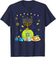 Tennis Equipment Player LoverHanukkah Jewish Menorah T-Shirt - T-Shirt | Navy