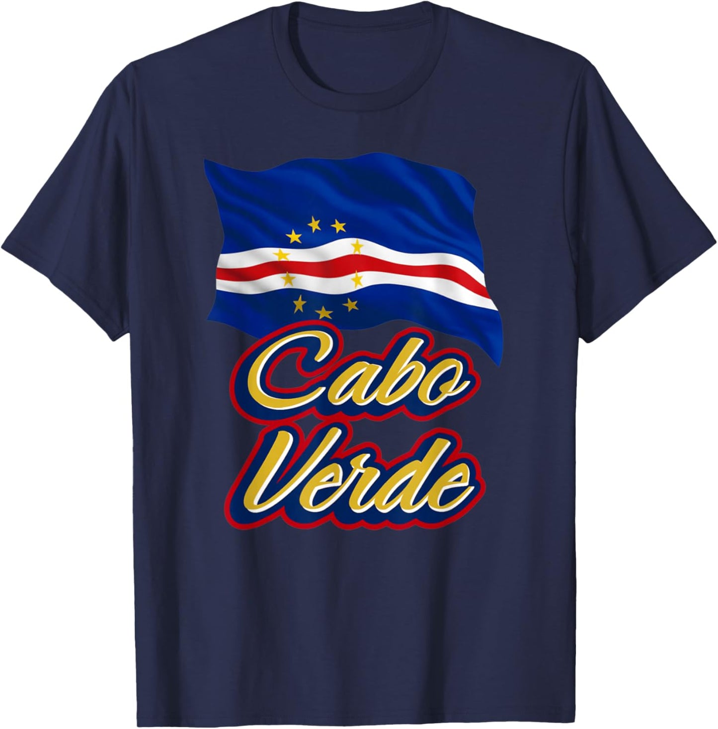 Cabo Verde Flagge Afrikanische Männer Frauen Kinder Kap Verde T-Shirt - T-Shirt | Navy