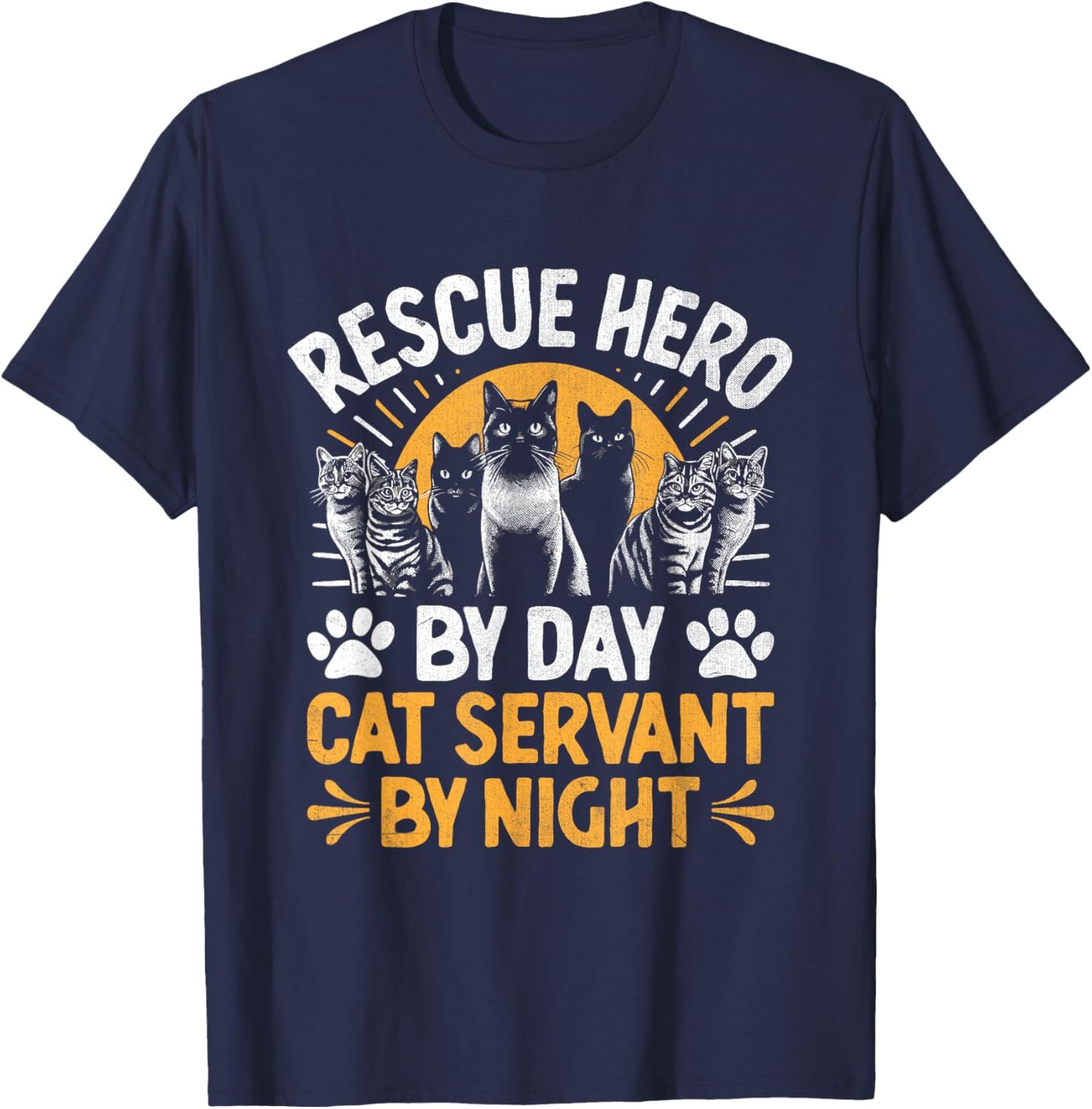 Funny Animal Shelter Volunteer Pet Dog Cat Rescue Supporter Women T-Shirt - T-Shirt | Navy
