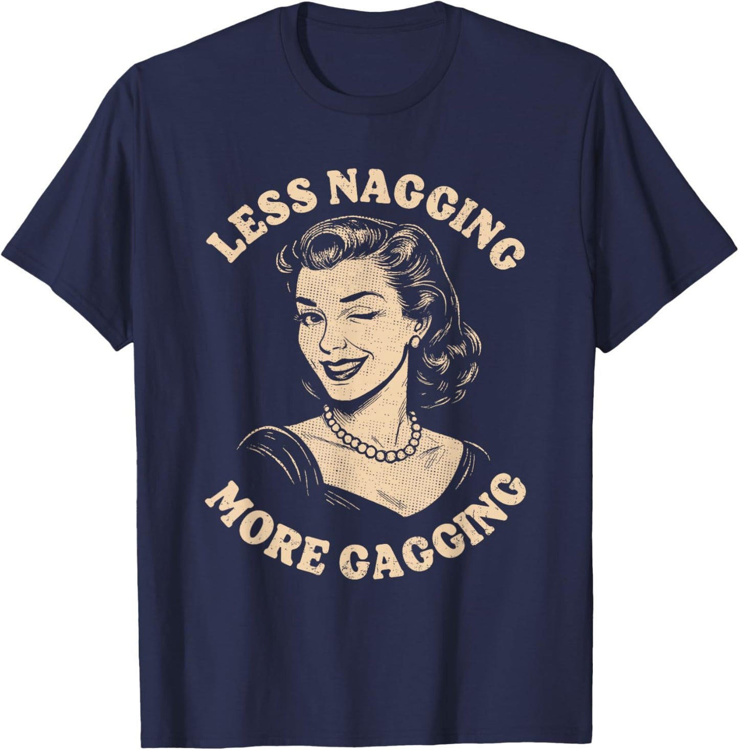 Funny Embarrassing Inappropriate Women Cringey Adult Themed T-Shirt - T-Shirt | Navy
