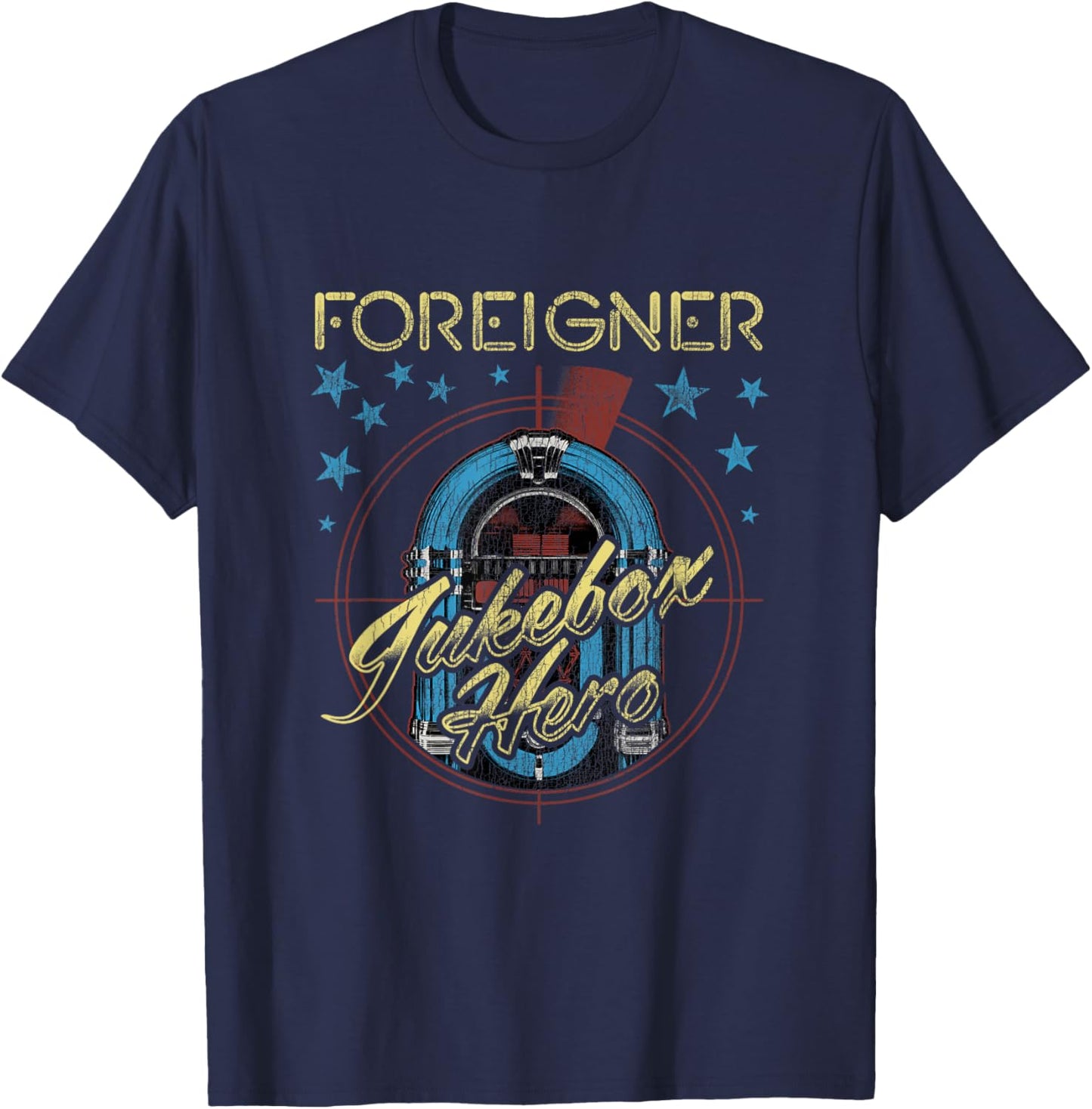 Ausländische Rockband Jukebox American Classic PAPL2697 T-Shirt - T-Shirt | Navy