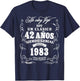 Vintage 42nd Birthday Men Funny 1983 42 Birthday Spanish T-Shirt - T-Shirt | Navy