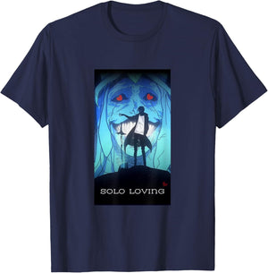 Solo Loving Anime for Japanese Cartoon Lovers , black, S T-Shirt - T-Shirt | Navy