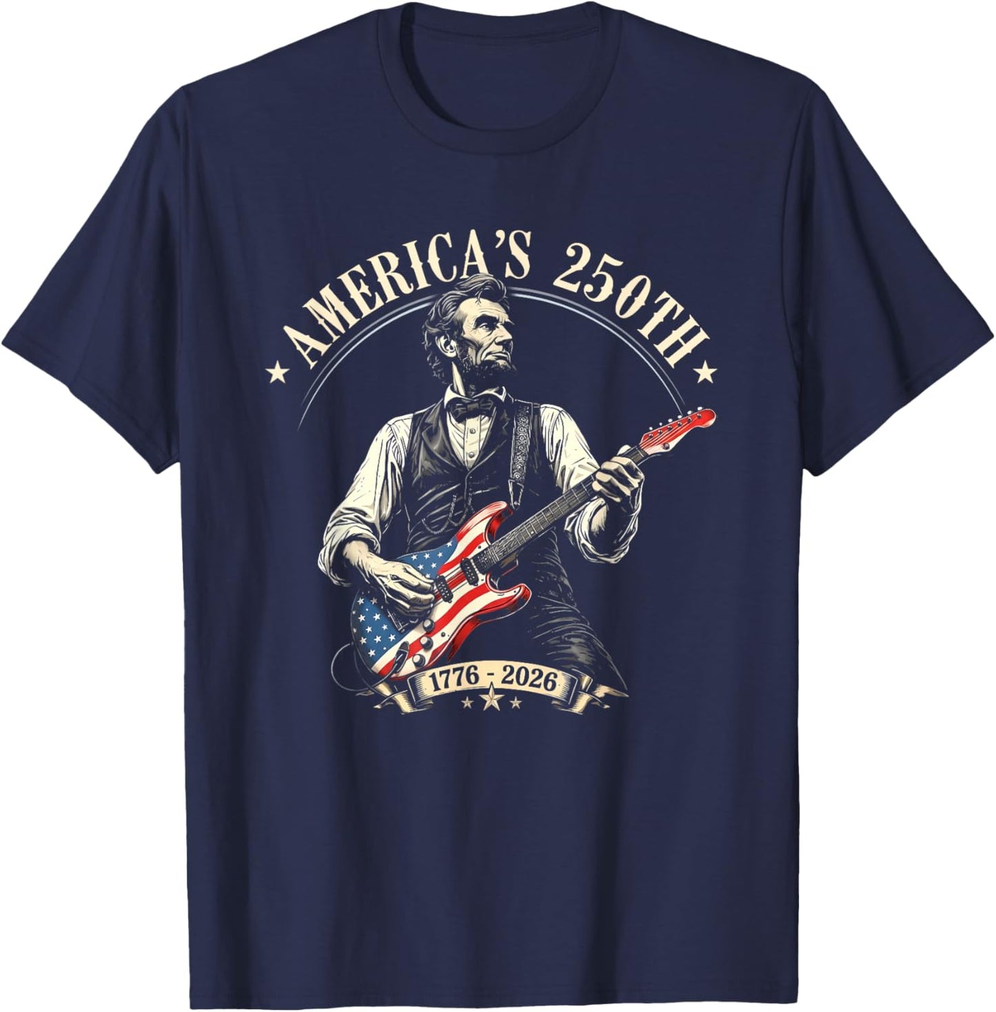 Vintage 250 Years of American 250th Anniversary 1776 2026 T-Shirt - T-Shirt | Navy