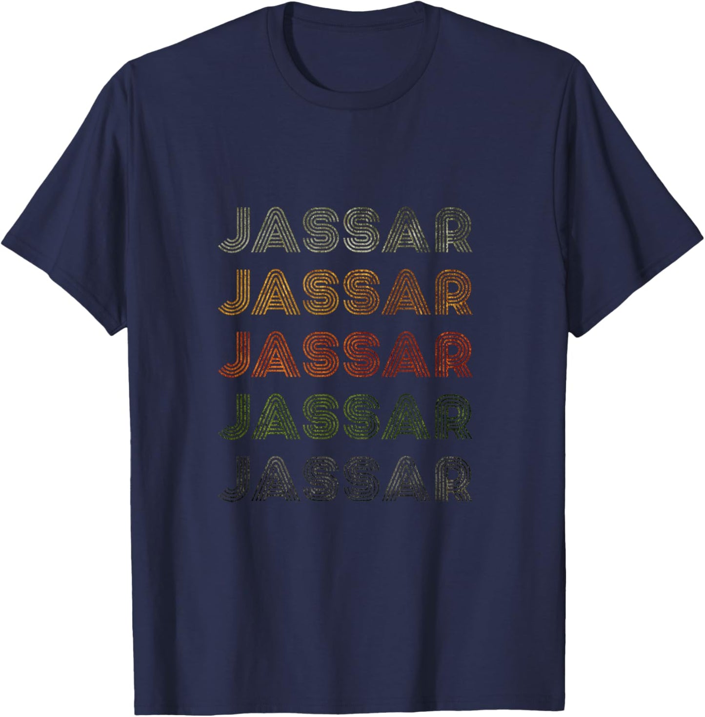 Love Heart Jassar Grunge Vintage Style Black Jassar T-Shirt - T-Shirt | Navy