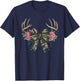 Coquette Camo Bow Camouflage Antlers Hunting Duck Women Girl T-Shirt - T-Shirt | Navy