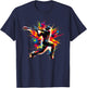 Baseball Player Batter Colorful Paint Splash Baseball Sports T-Shirt - T-Shirt | Navy