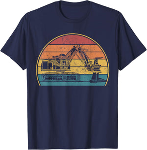 Feller Buncher Operator Logger Logging Log Tree Cutting T-Shirt - T-Shirt | Navy