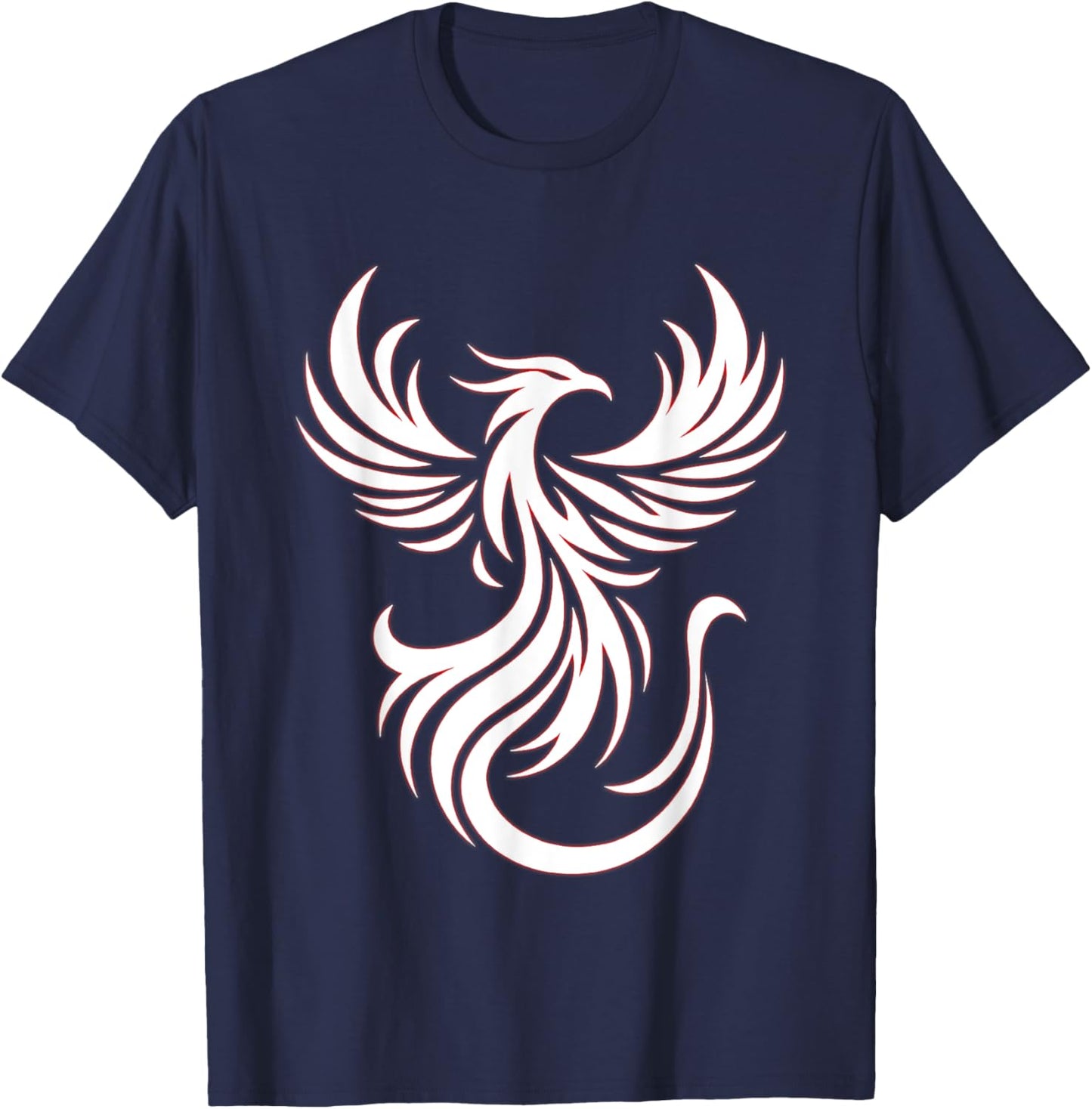 Classic Phoenix Bird Fantasy Phoenix Flame Artwork Firebird T-Shirt - T-Shirt | Navy