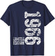 60th Birthday Man Woman 60 Years 1966 Decorative Gift Funny T-Shirt - T-Shirt | Navy