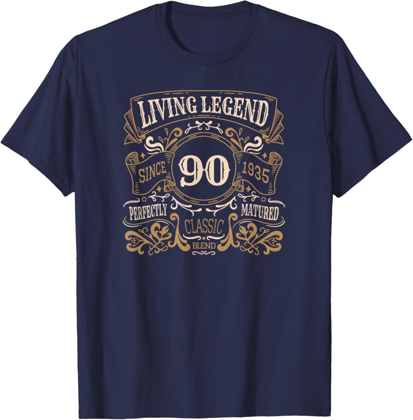 Living legend 90 years old, 90th birthday T-Shirt - T-Shirt | Navy