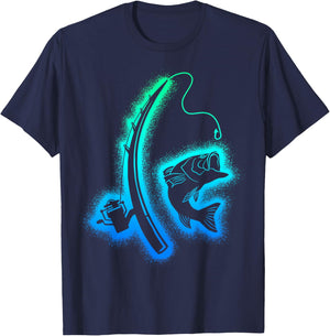 Fishing Fisherman Children's Men's Boys' Fishing T-Shirt - T-Shirt | Navy