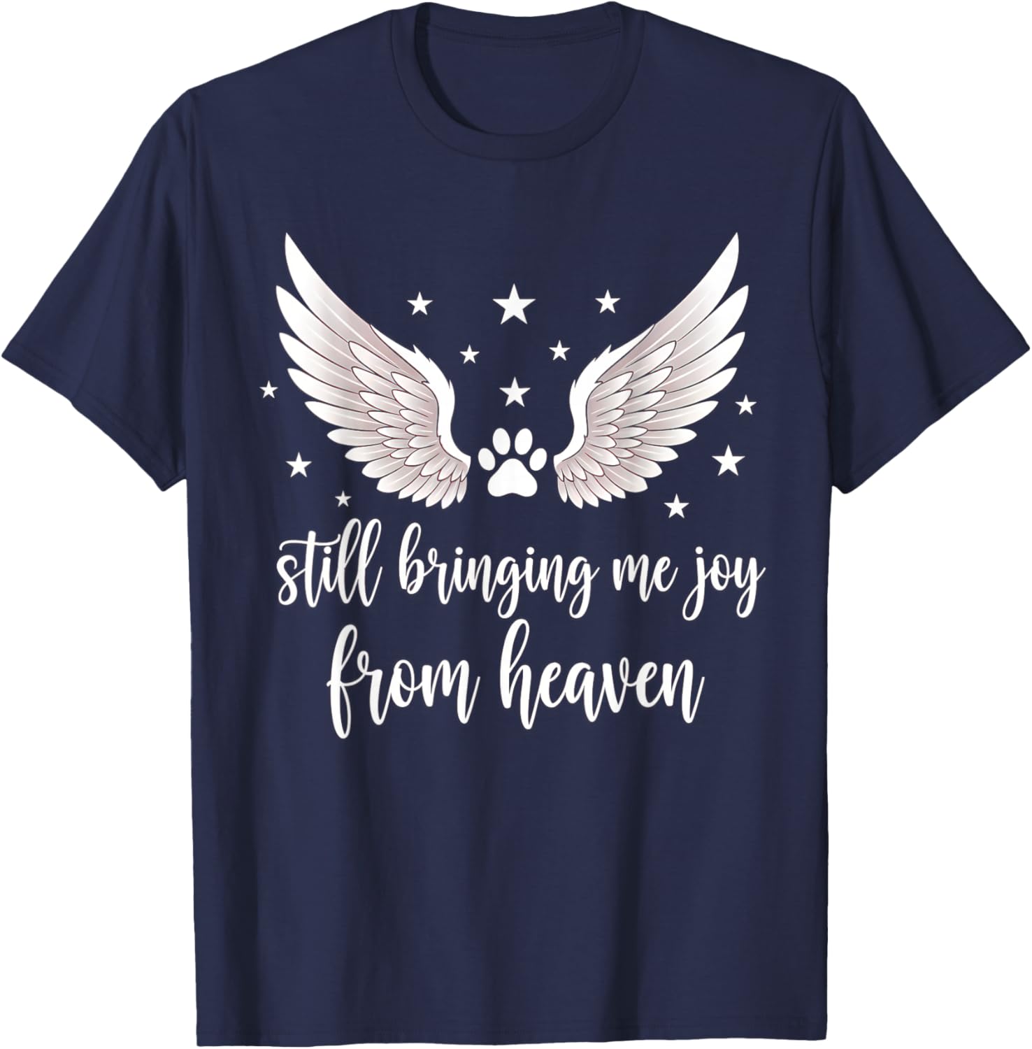 Dog Remembrance Cat Memorial Loss Pet Sympathy T-Shirt - T-Shirt | Navy