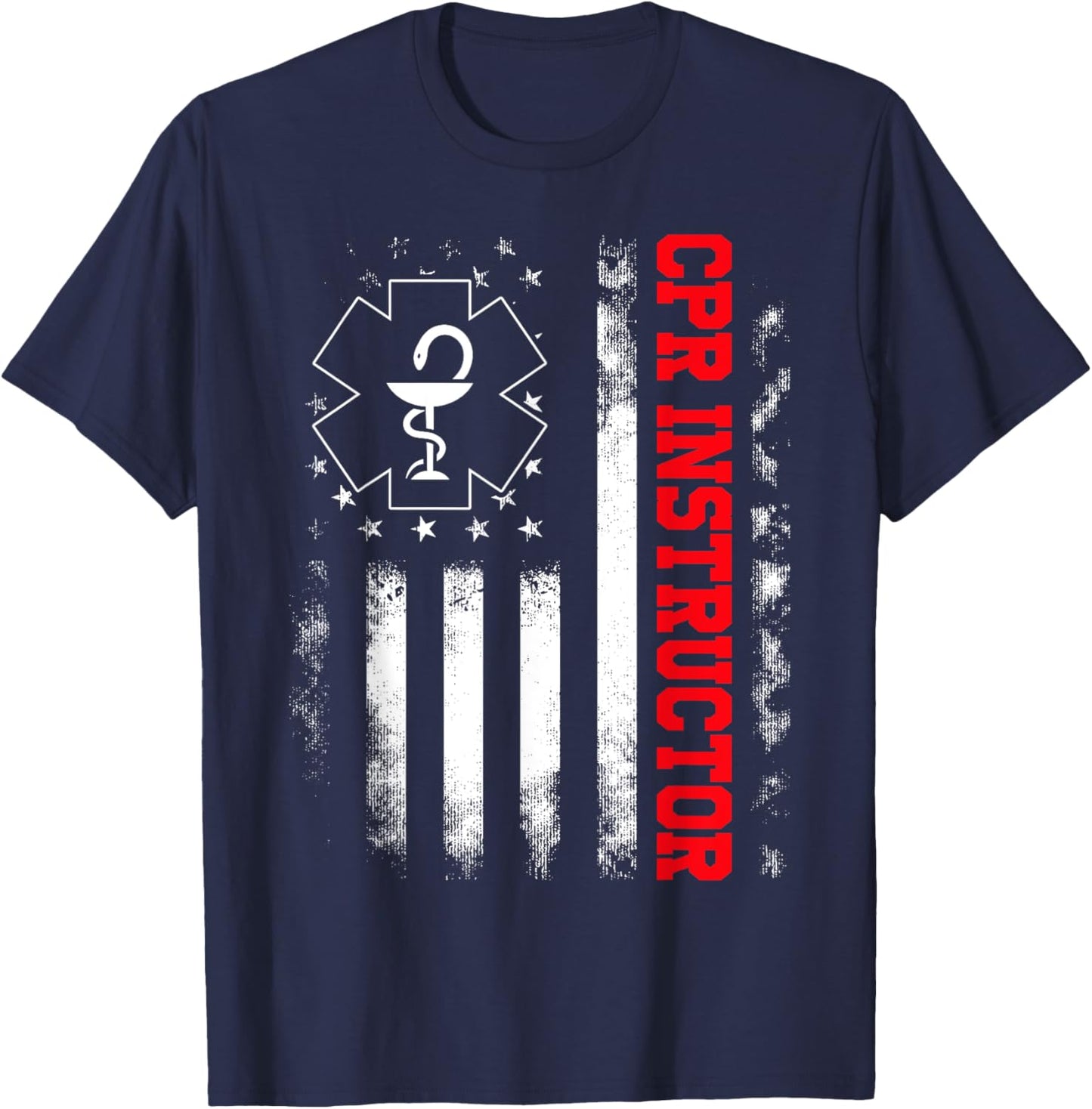 CPR Instructor design Training and Teaching EMS Ambulance T-Shirt - T-Shirt | Navy