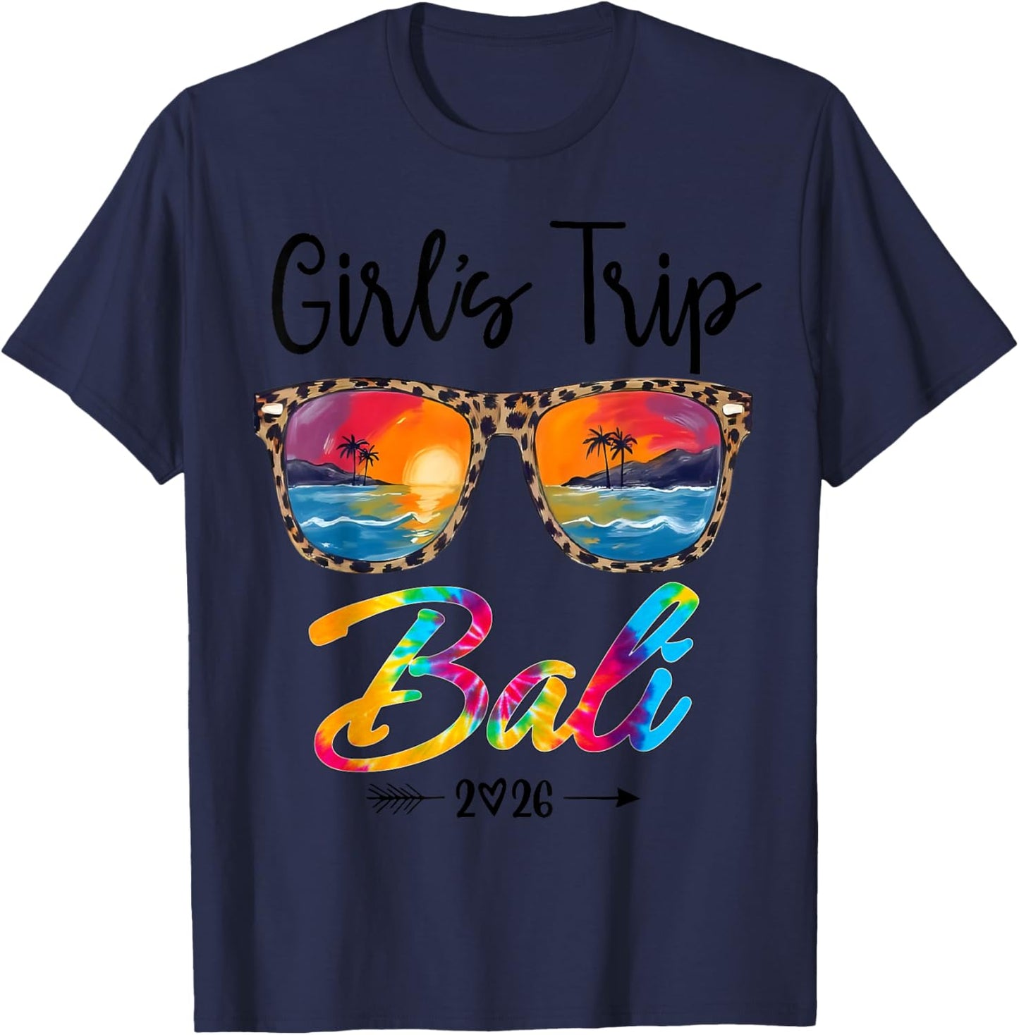 Girls Trip Bali 2026 Girls Weekend Summer Vacation Party T-Shirt - T-Shirt | Navy