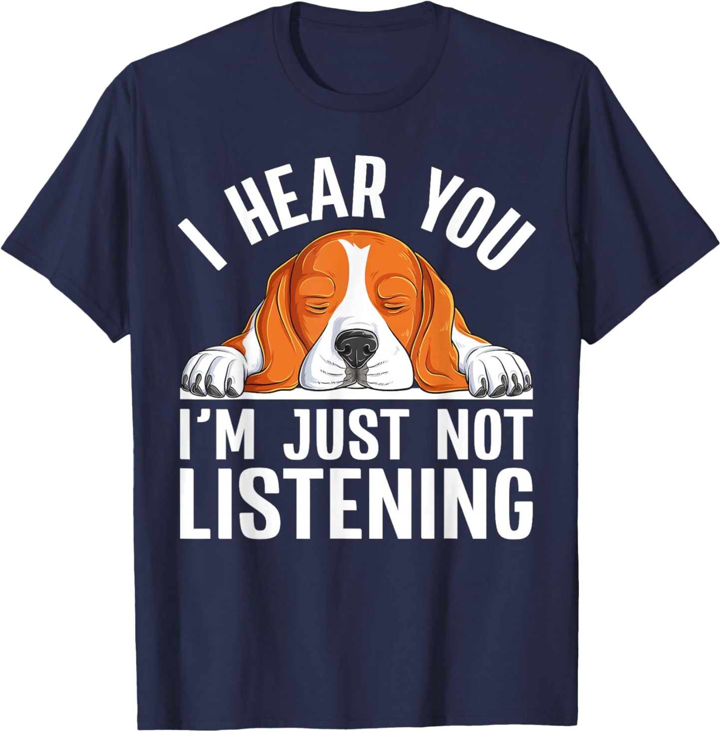 Funny Beagle Sleeping Pet Puppy Dog Lover Lazy Beagle T-Shirt - T-Shirt | Navy