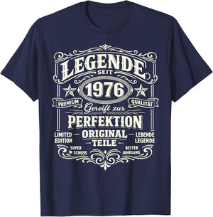 50th Birthday Man Woman 50 Years Decoration 1976 Gift Funny T-Shirt - T-Shirt | Navy