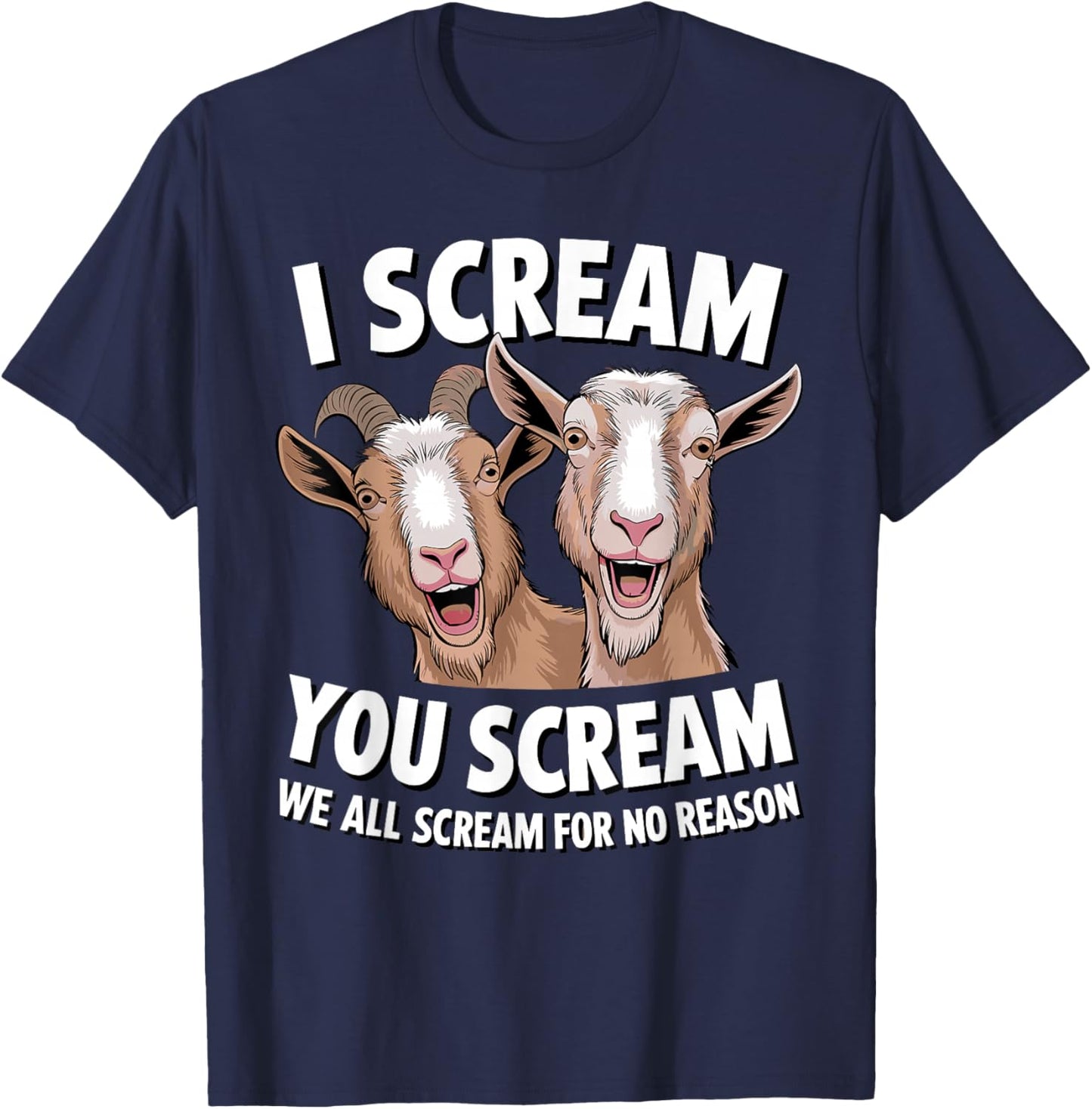 Goat Design Women Goat Themed Domestic Goat Lover T-Shirt - T-Shirt | Navy