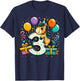 Horse 3rd birthday boy girl 3 years old third three Horse T-Shirt - T-Shirt | Navy